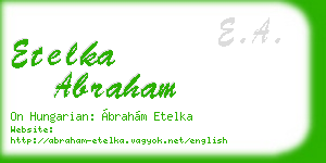 etelka abraham business card