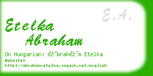 etelka abraham business card